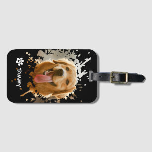 Custom Pet Photo & Name Luggage Tag – Travel Gift