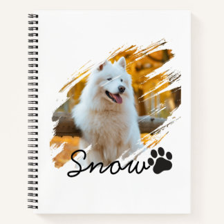 Custom Pet Photo & Name Modern Brushstroke Mug Notebook