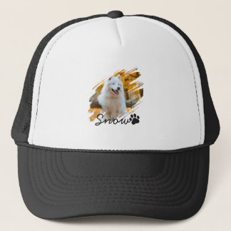 Custom Pet Photo & Name Modern Brushstroke Mug Trucker Hat