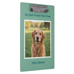 Custom Pet Photo & Name, school & work Clipboard