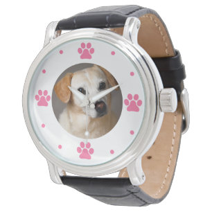 Custom Pet Photo Paws Personalised Watch