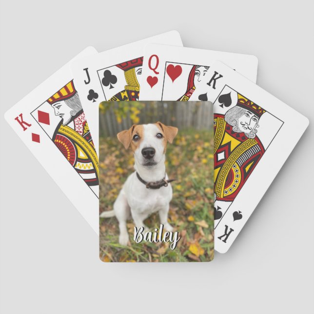 Custom Pet Photo Personalised Deck for Pet Lovers Playing Cards (Back)