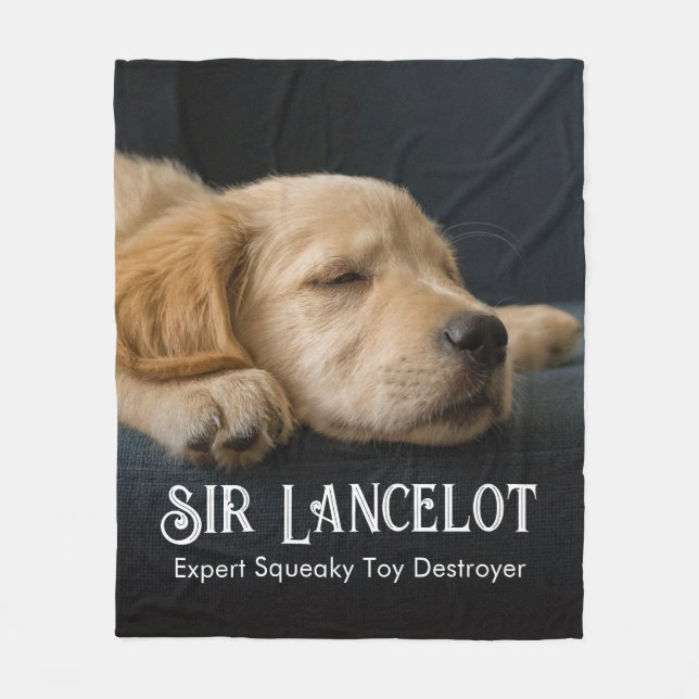 Custom Pet Photo Personalised Fleece Blanket (Front)