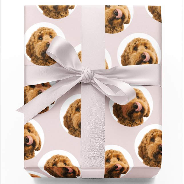 Custom Pet Photo | Personalised Pink  Wrapping Paper (Creator Uploaded)