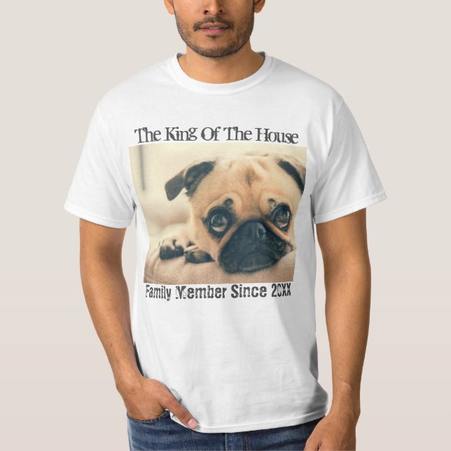 custom pet photo personalised text T-Shirt (Front)
