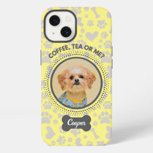 Custom Pet Photo Phone Case – “Coffee, Tea or Me?”