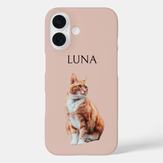 Custom Pet Photo Phone Case with Name (Back)