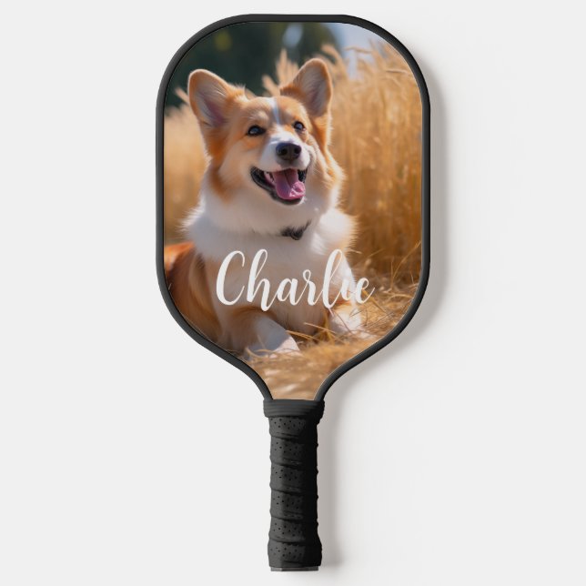 Custom Pet Photo Pickleball Paddle (Front)