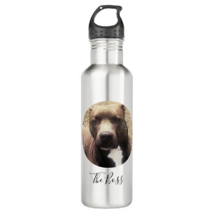 Custom Pet Photo Pit Bull Dog 710 Ml Water Bottle