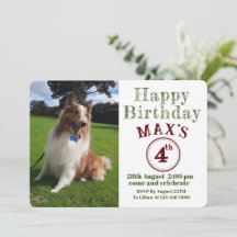 Custom Pet Photo  Puppy Dog Birthday 