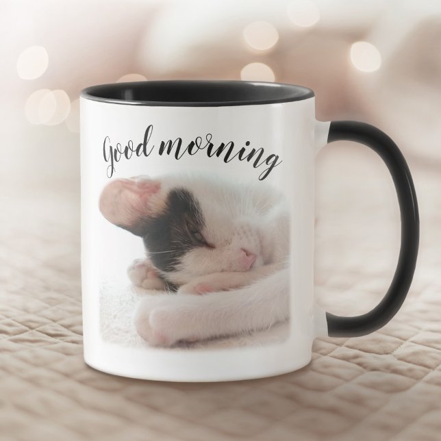 Custom Pet Photo & Quote Good Morning Personalised Mug (Creator Uploaded)