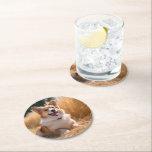 Custom Pet Photo Round Paper Coaster<br><div class="desc">Turn your favourite photo into a unique, personalised gift! Use a family picture, a cute pet photo, or any image you love to create something special. Perfect for holidays or any occasion, these gifts are sure to make your loved ones smile. Note: The photo shown is just an example. Please...</div>