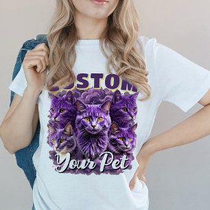 Custom Pet Photo T-Shirt – Personalised Cat Gift