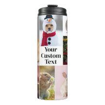 Custom Pet Photo Tumbler | Add Photos & Text