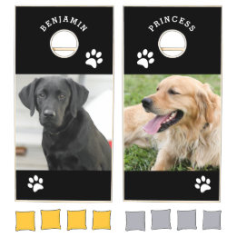Custom Pet Photo with Dogs Name Black and White