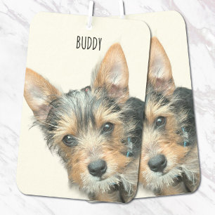 Custom Pet Photo with Name Car Air Freshener