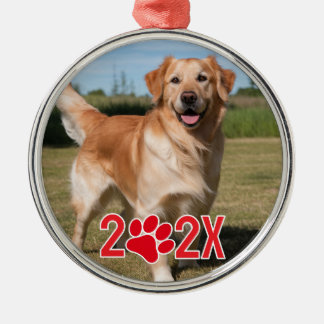 Custom Pet Photo & Year Christmas Ornament