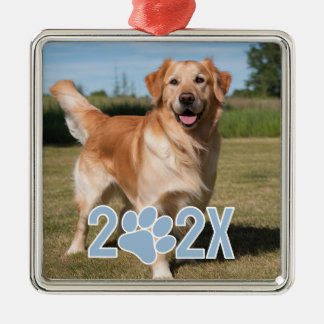 Custom Pet Photo & Year Christmas Ornament