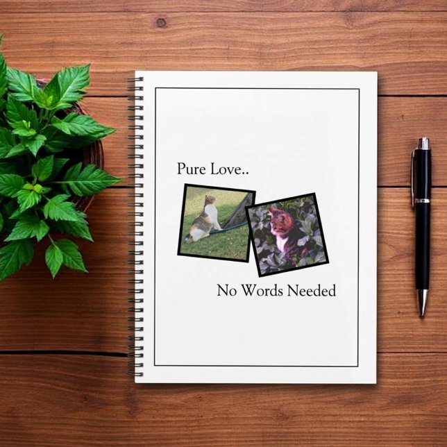 Custom Pet Planner Notebook (Fully customizable notebook planner with photos for pet lovers)