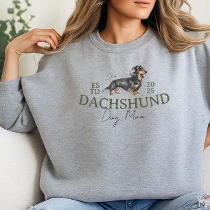 Custom Pet Portrait Dog Mum Dachshund Sweatshirt