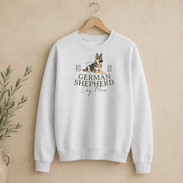 Custom Pet Portrait Dog Mum German Shepherd Sweatshirt (Custom Pet Portrait Dog Mom German Shepherd Sweatshirt)