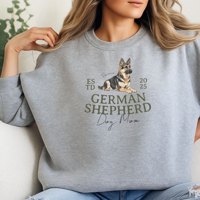 Custom Pet Portrait Dog Mum German Shepherd Sweatshirt (Elevate your party apparel with this Custom Pet Portrait Dog Mom Shepherd sweatshirt sweatshirt! )