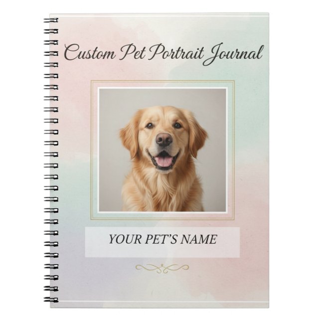 Custom Pet Portrait Journal – Personalized Noteboo (Front)