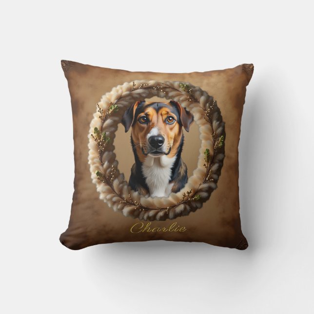 Custom Pet Portrait – Just Upload a Simple Photo Cushion (Front)