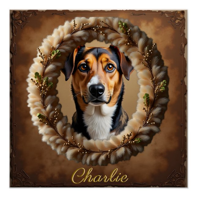 Custom Pet Portrait – Just Upload a Simple Photo Poster (Front)