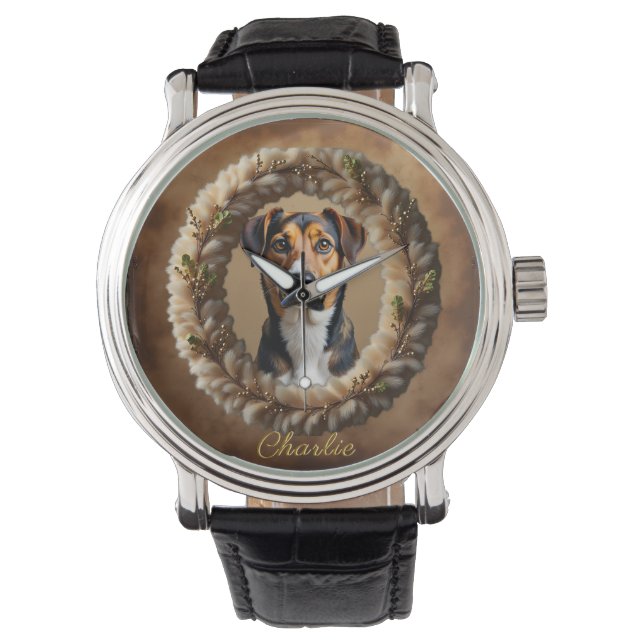 Custom Pet Portrait – Just Upload a Simple Photo Watch (Front)