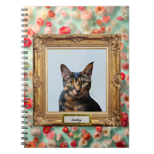 Custom Pet Portrait Notebook – Your Cat in a Frame