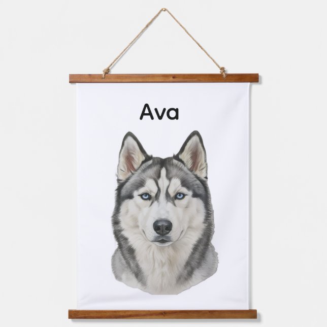 Custom Pet Portrait, Personalized Gift  Hanging Tapestry (Front)