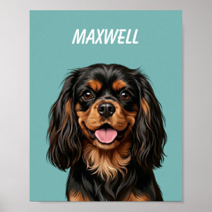 Custom Pet Portraits Using Pet Photo Personalised  Poster