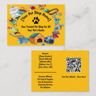 Custom Pet Shop Business Card 