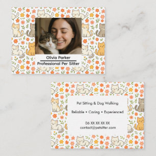 Custom Pet Sitter Business Card with Photo