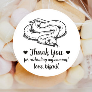 Custom Pet Snake Wedding Favour Stickers