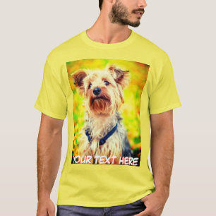 Custom pet text and photo T-Shirt