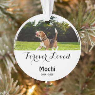 Custom Pet Tribute – Forever Loved Dog or Cat Gift Ornament