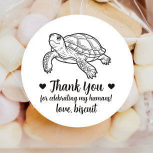 Custom Pet Turtle Wedding Favour Stickers