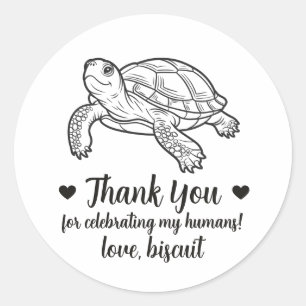 Custom Pet Turtle Wedding Favour Stickers