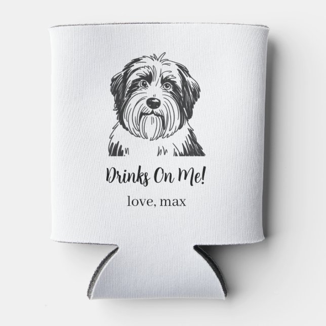 Custom Pet Wedding Can Cooler (Front)