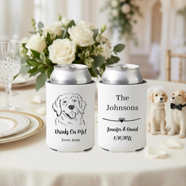 Custom Pet Wedding Can Cooler (Creator Uploaded)