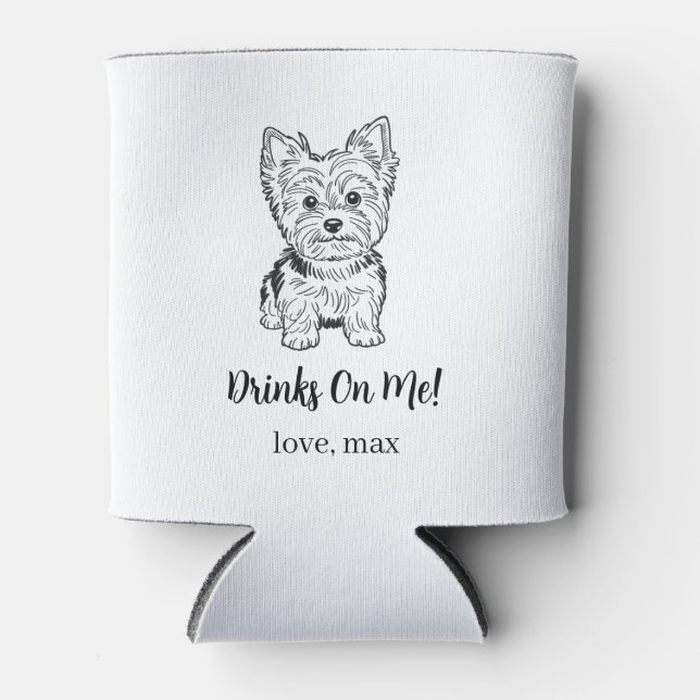 Custom Pet Wedding Can Cooler (Front)