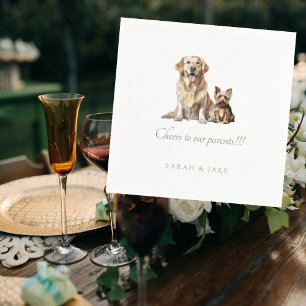 Custom Pet Wedding Cheers to our Parents Napkins 
