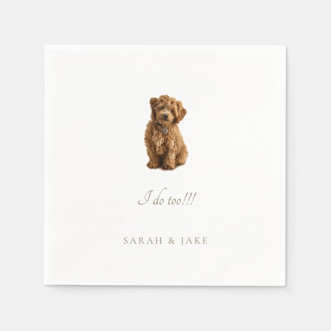 Custom Pet Wedding Personalised Napkins (Front)