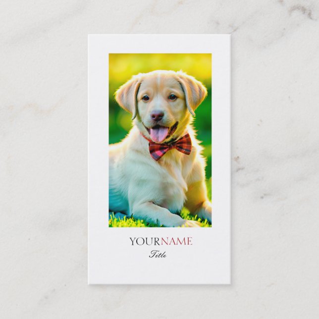 Custom Pet White Border Business Card (Front)