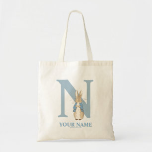 Custom Peter Rabbit - Letter N Tote Bag