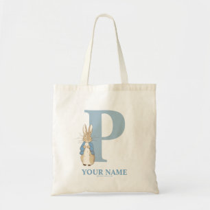 Custom Peter Rabbit - Letter P Tote Bag