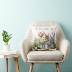 Custom Peter the rabbit balloons garden Cushion