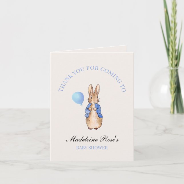 Custom Peter the rabbit Thank you Card (Front)